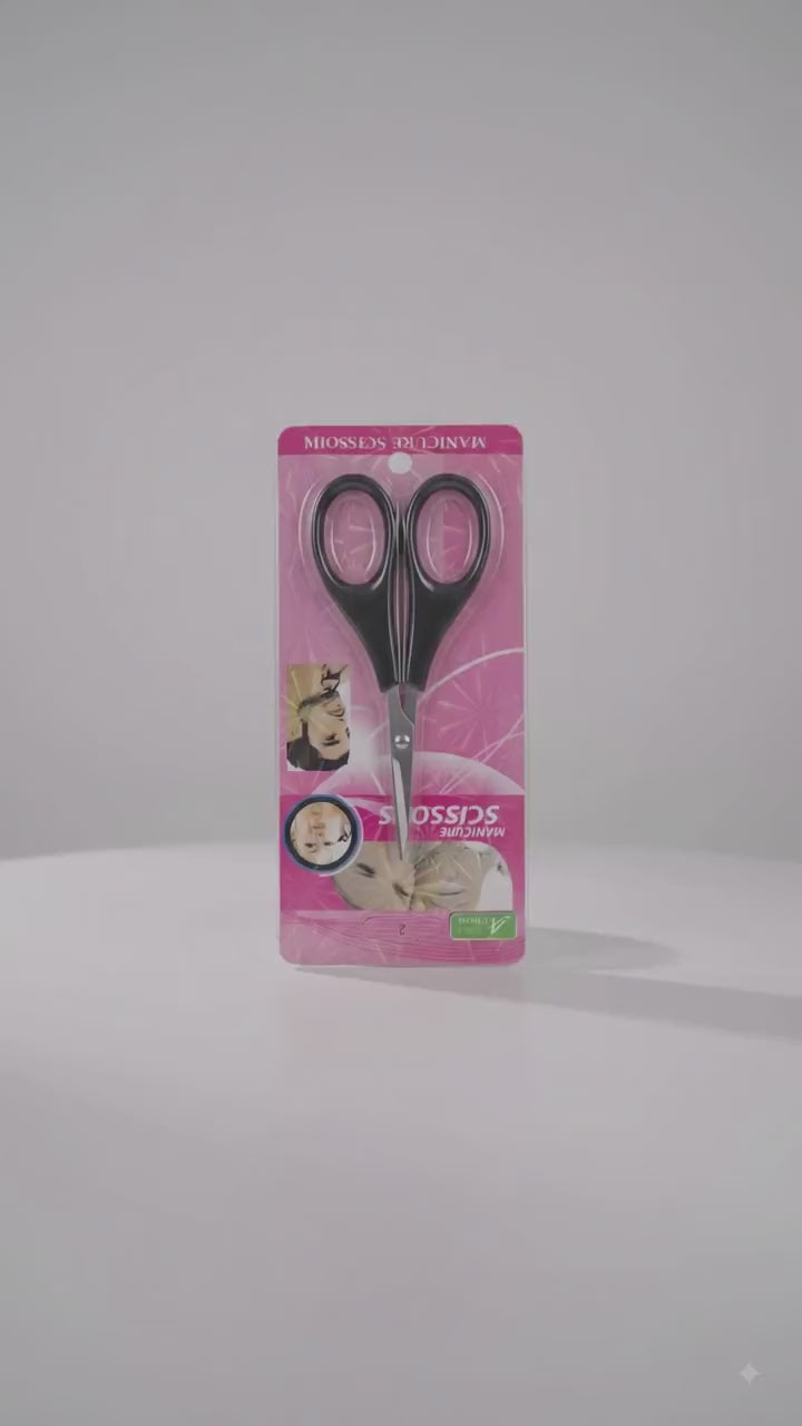 Professional Mini Manicure Scissors - Stainless Steel Curved Blade Eyebrow Cutter, Nose Hair Trimmer, Dead Skin & Cuticle Remover Scissors for Men & Women