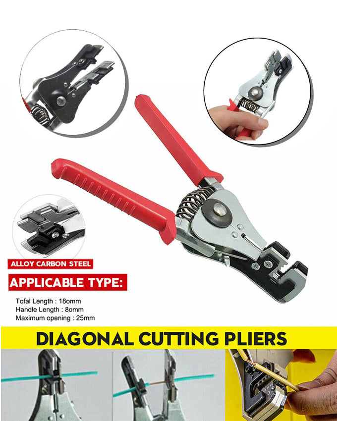 Automatic Wire Stripper Cutter Tool | Self Adjusting Cable Wire Stripping Pliers | Multi Function Wire Cutter & Crimping Tool | Electrician Hand Tool