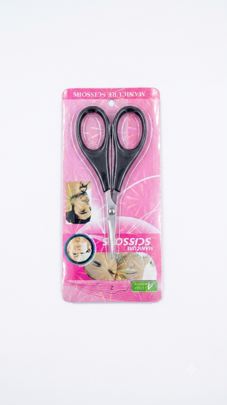 Professional Mini Manicure Scissors - Stainless Steel Curved Blade Eyebrow Cutter, Nose Hair Trimmer, Dead Skin & Cuticle Remover Scissors for Men & Women