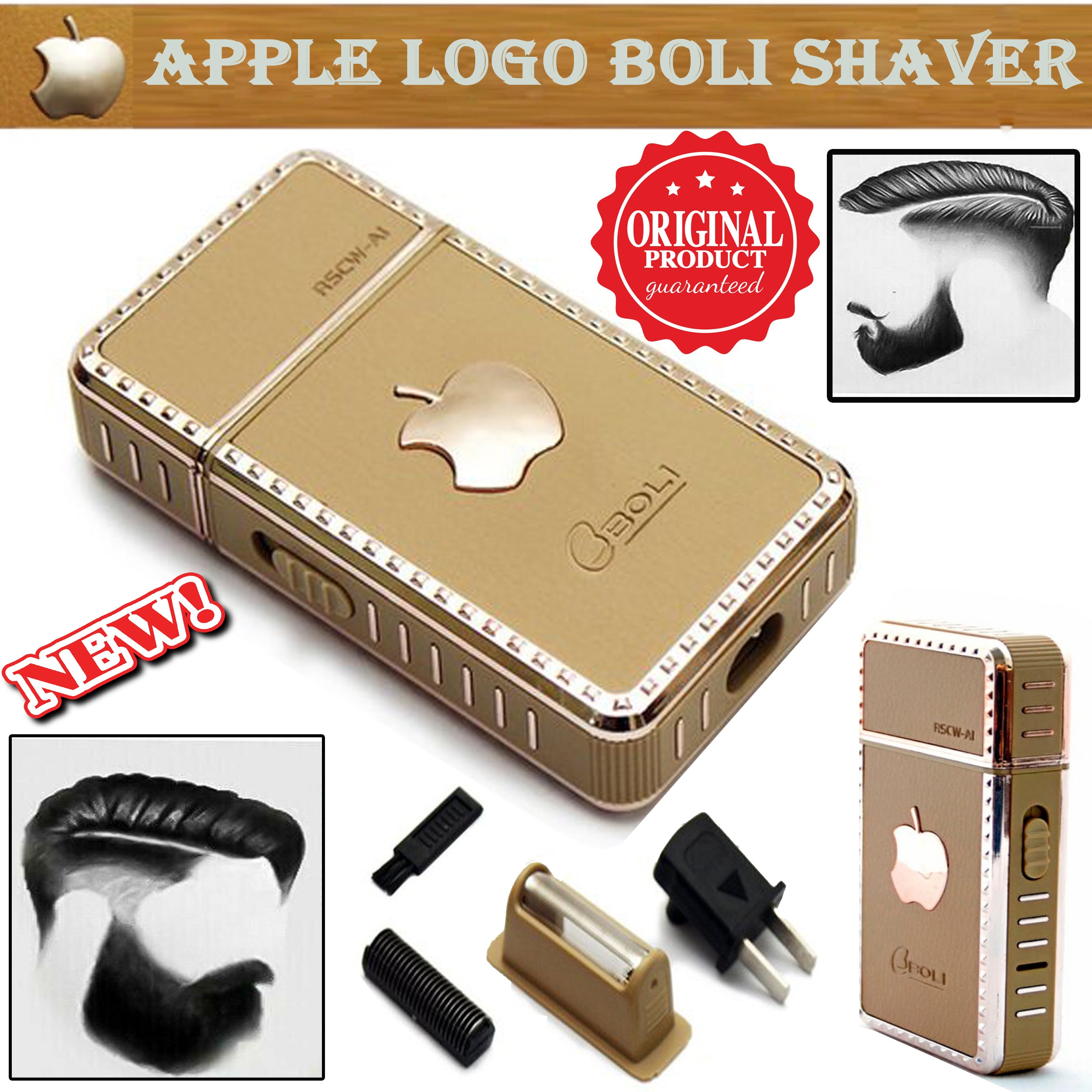 2 in 1 Rechargeable Electric Shaver & USB Plasma Lighter | Portable Beard Trimmer | Windproof Flameless Lighter | Premium Metal Body for Men